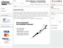 Tablet Screenshot of chemoline.com